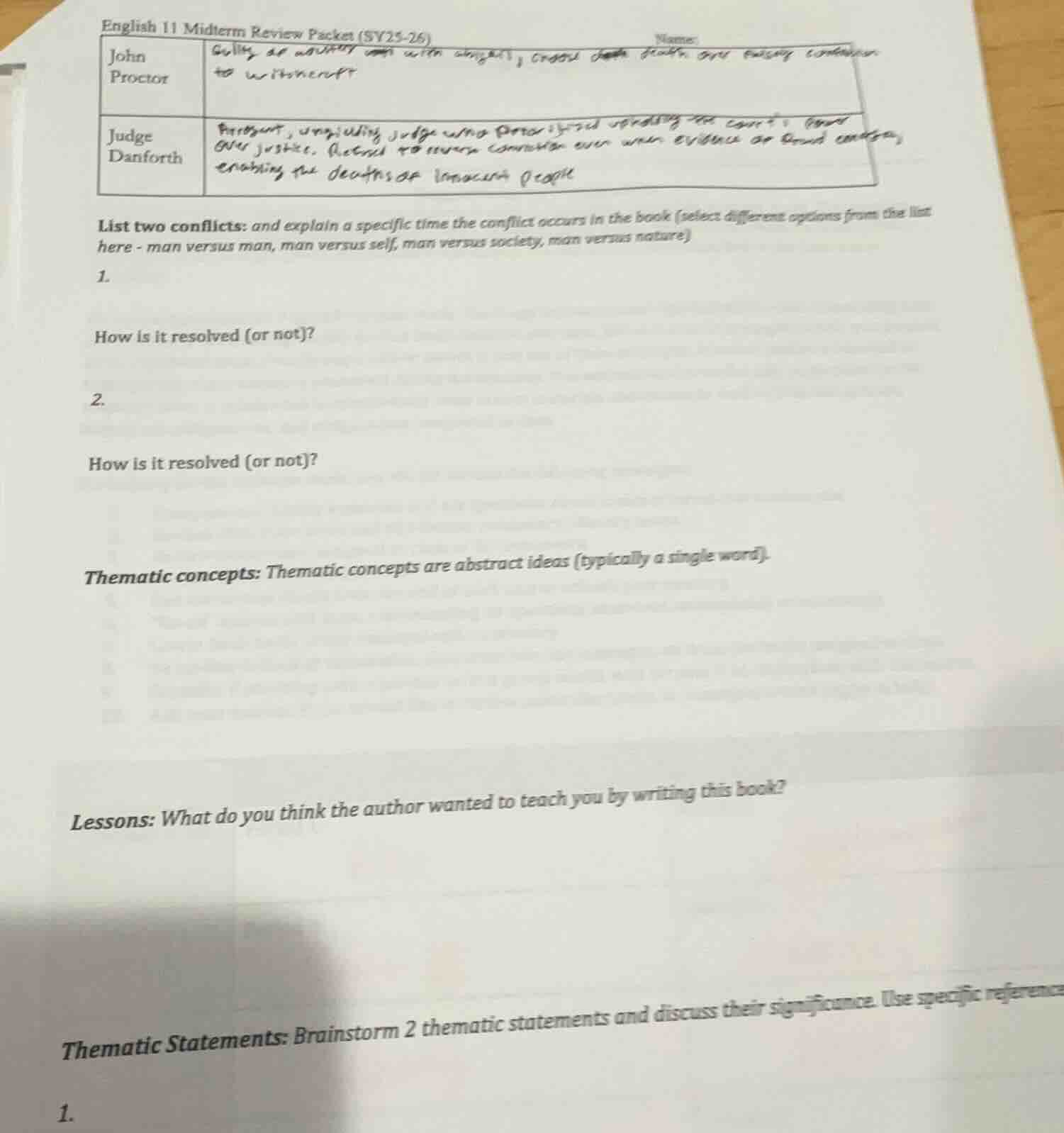 english 11 midterm review packet (sy25-26) name: john proctor judge dan…