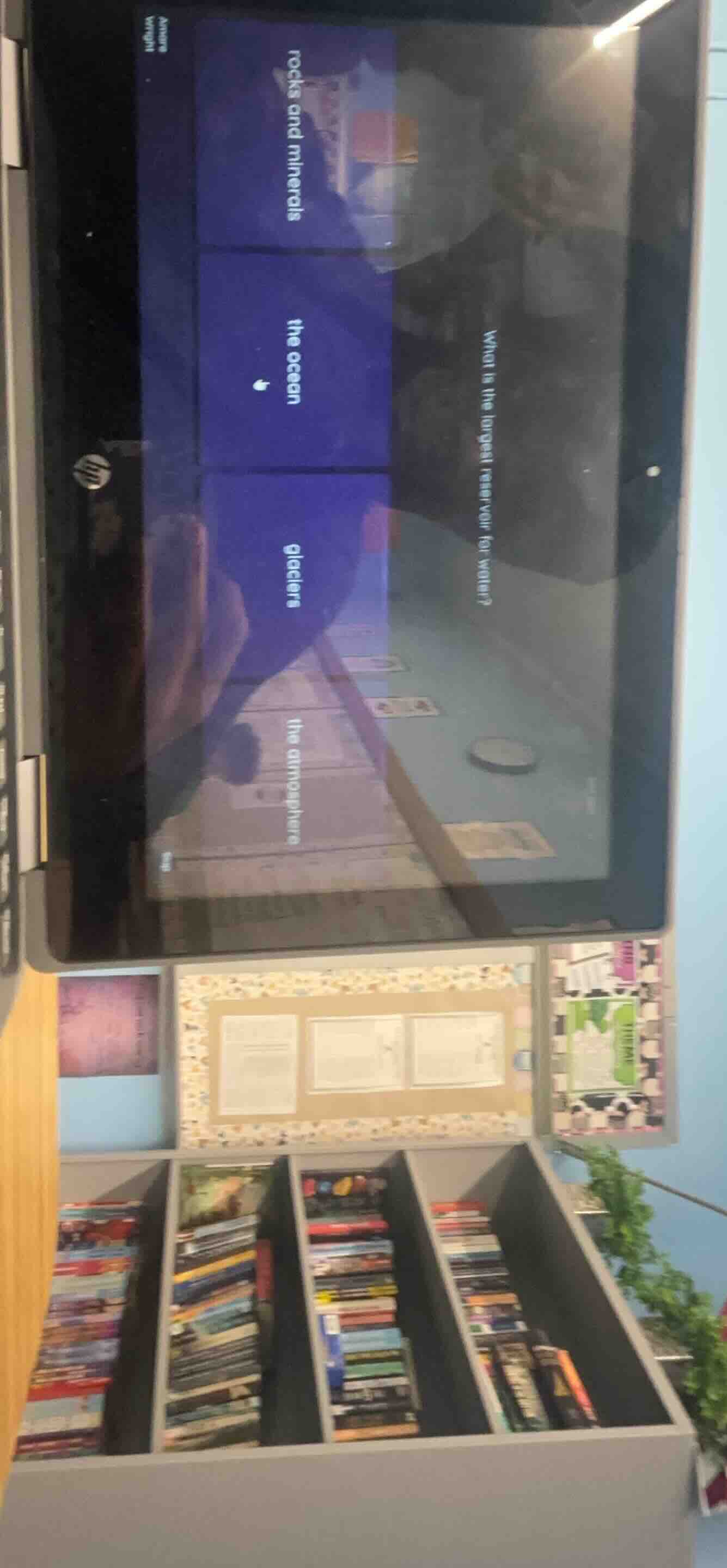 what is the largest reservoir for water? answer choices: rocks and mine…