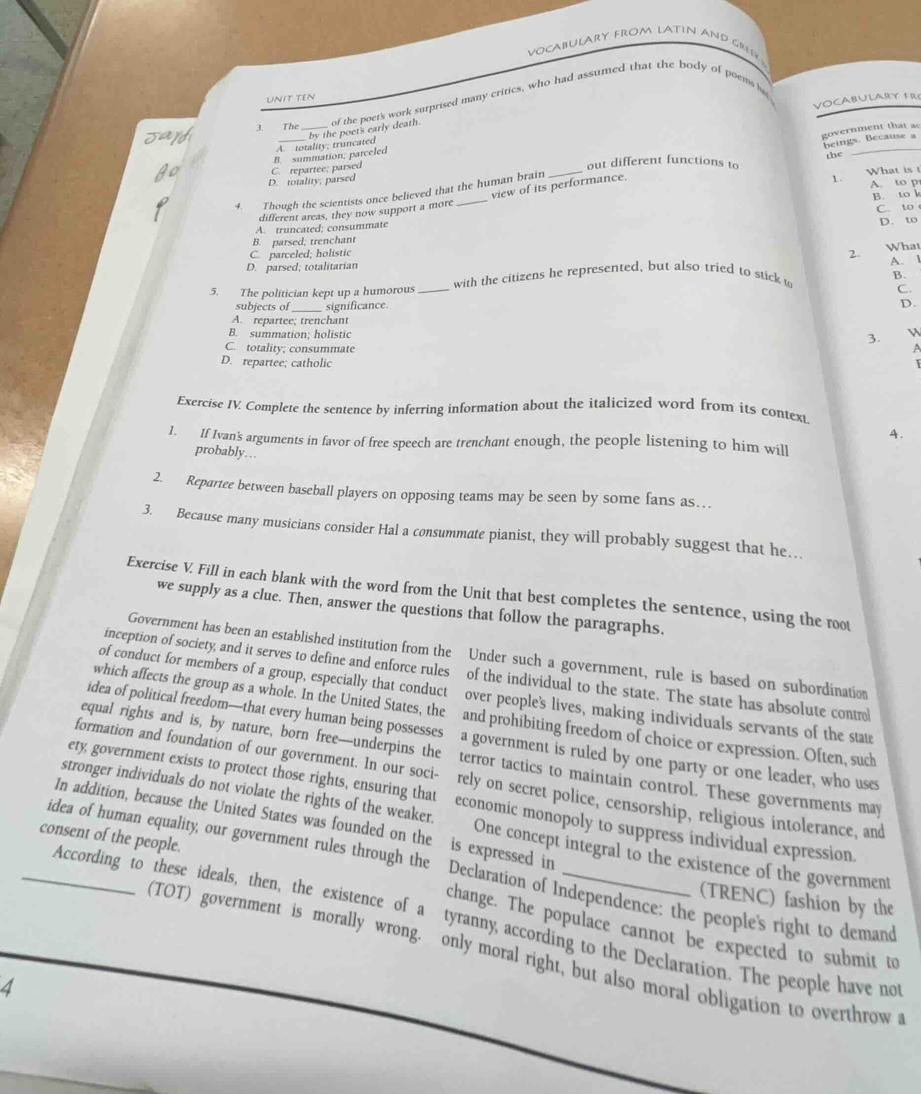 unit ten 3. the ______ of the poets work surprised many critics, who ha…