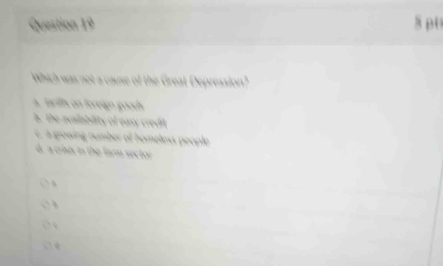question 19 which was not a cause of the great depression? a. bank or s…