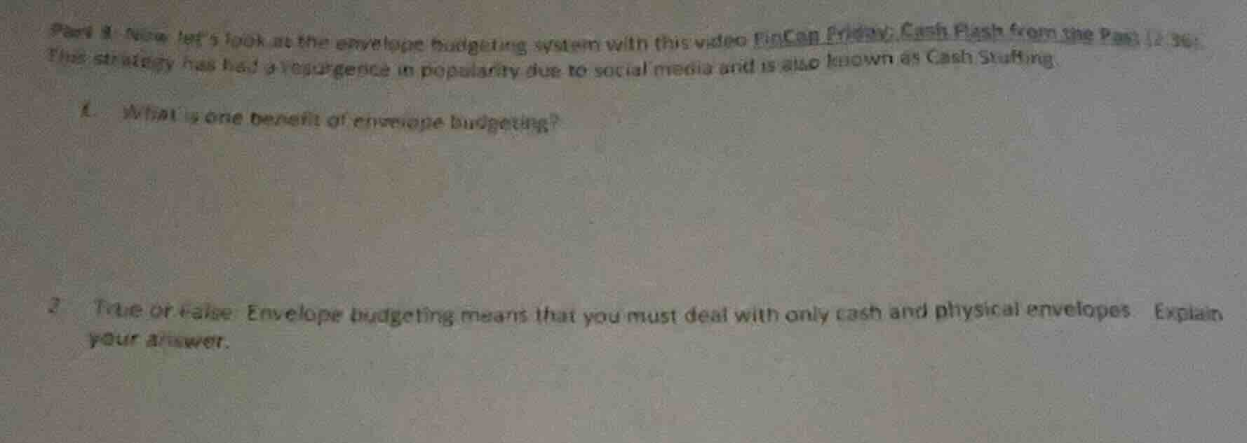 part 1: now lets look at the envelope budgeting system with this video …