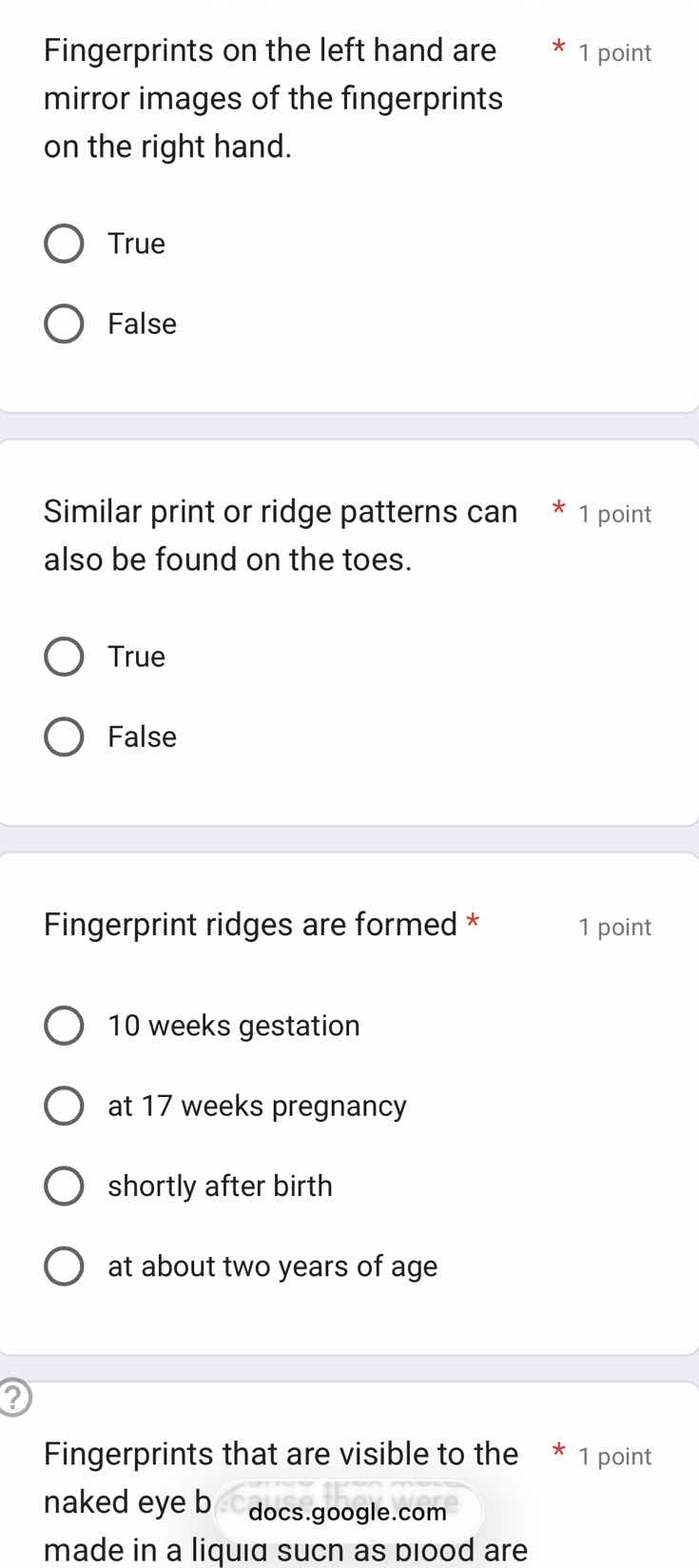 fingerprints on the left hand are mirror images of the fingerprints on …