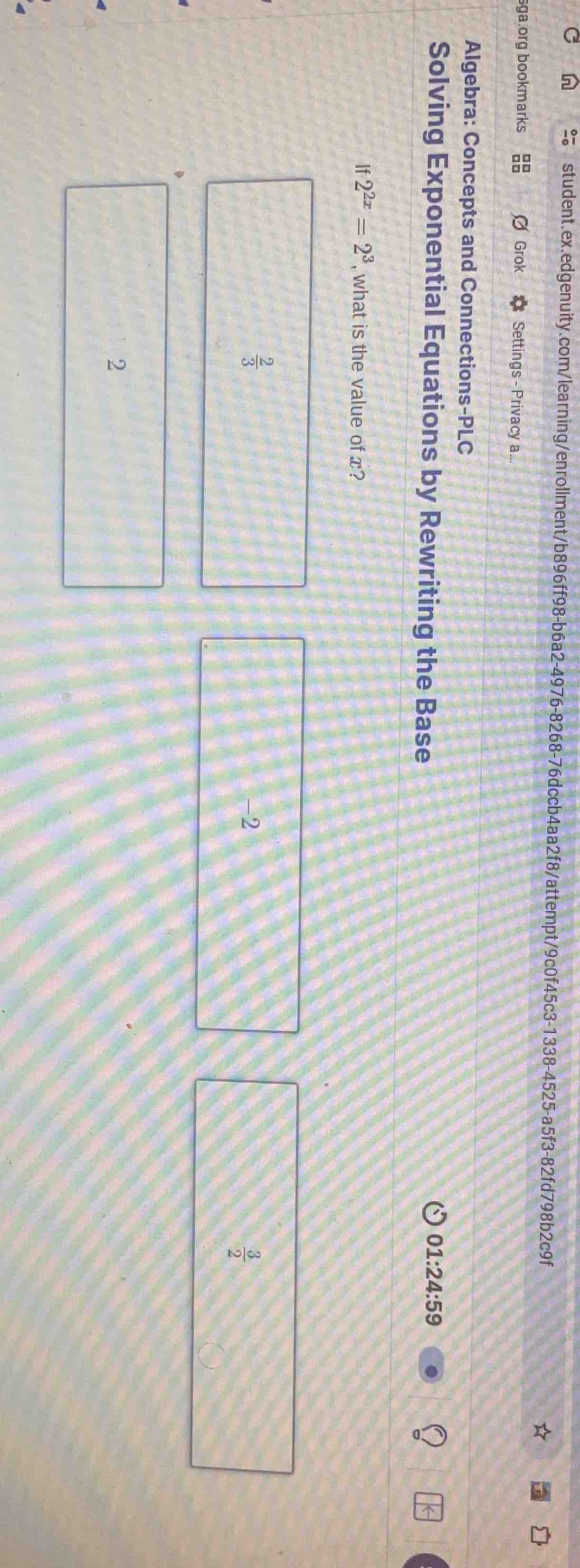 algebra: concepts and connections - plc solving exponential equations b…