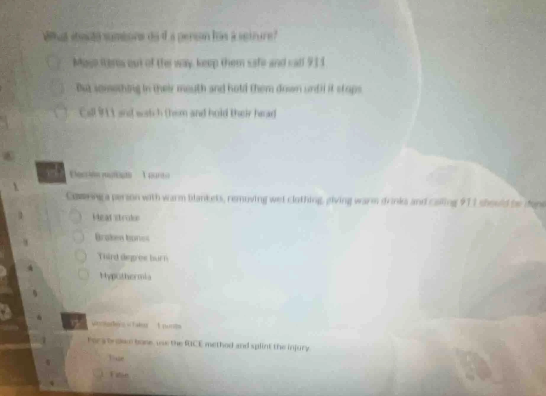 what should someone do if a person has a seizure? move them out of the …