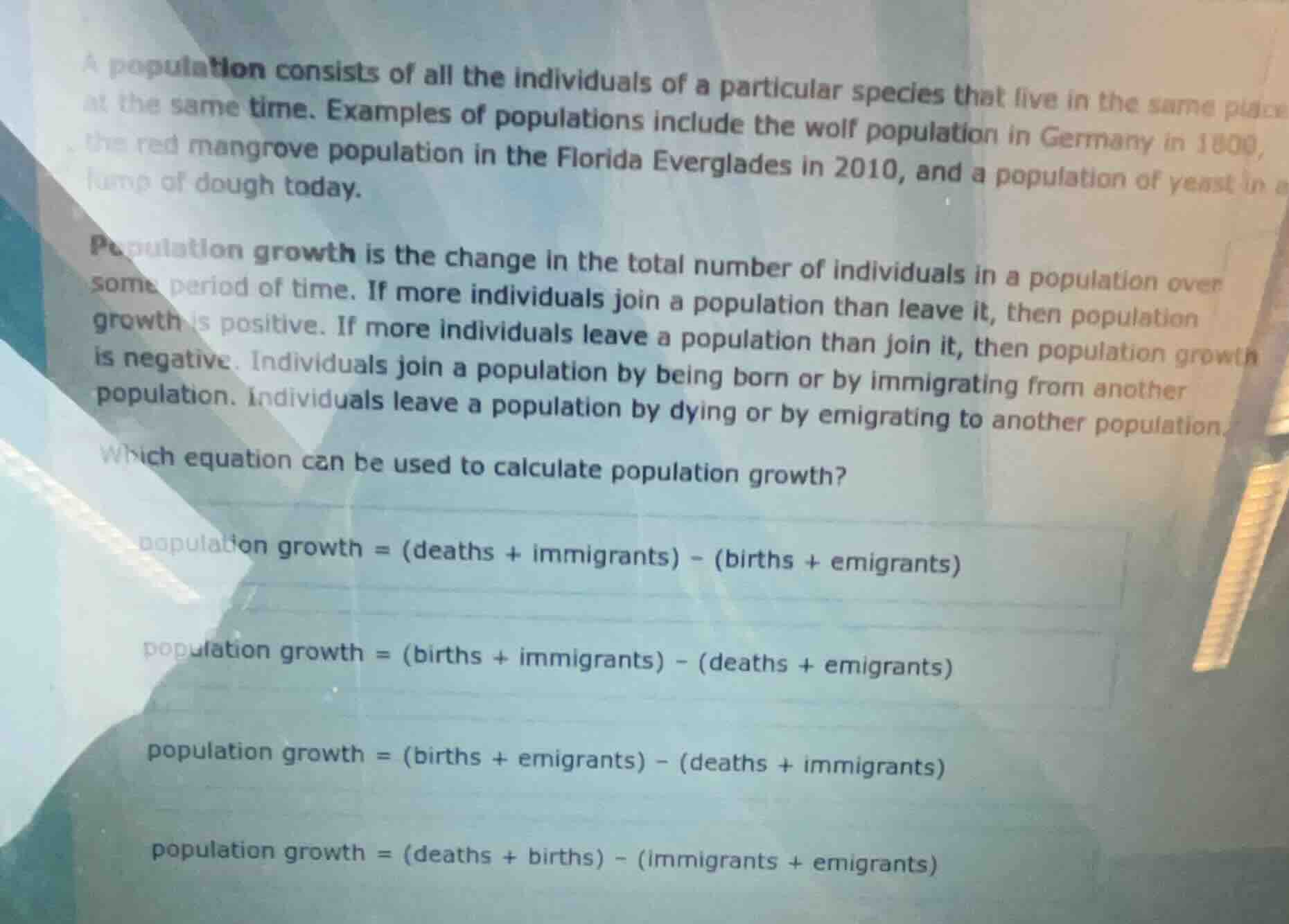 a population consists of all the individuals of a particular species th…