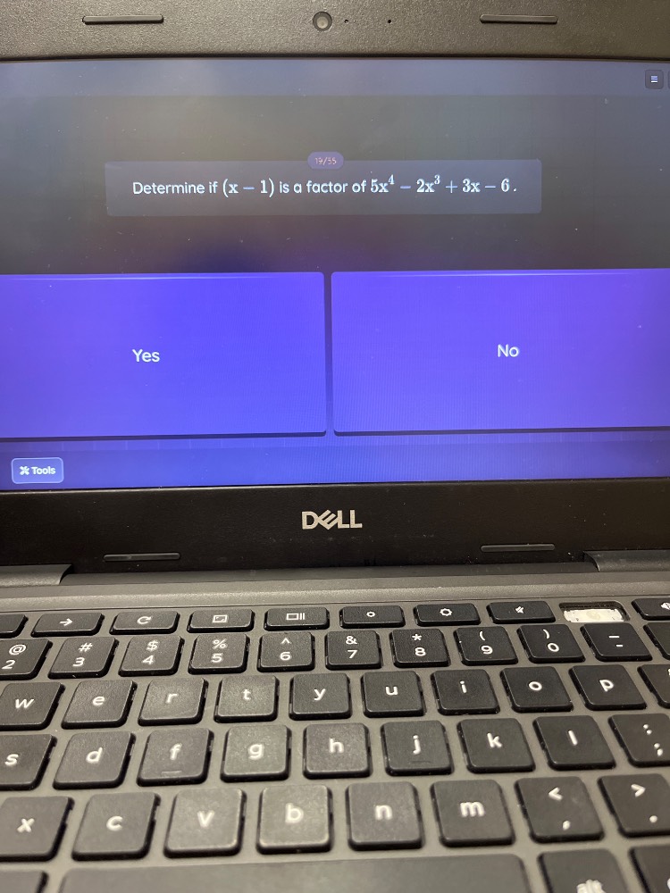 determine if (x - 1) is a factor of $5x^4 - 2x^3 + 3x - 6$.