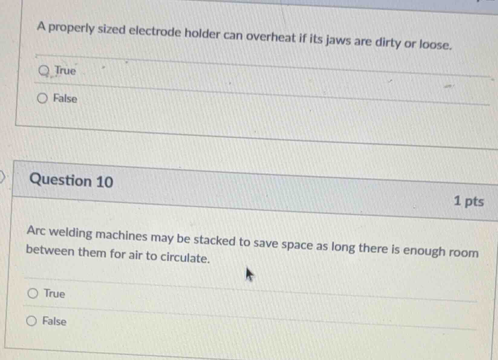 a properly sized electrode holder can overheat if its jaws are dirty or…