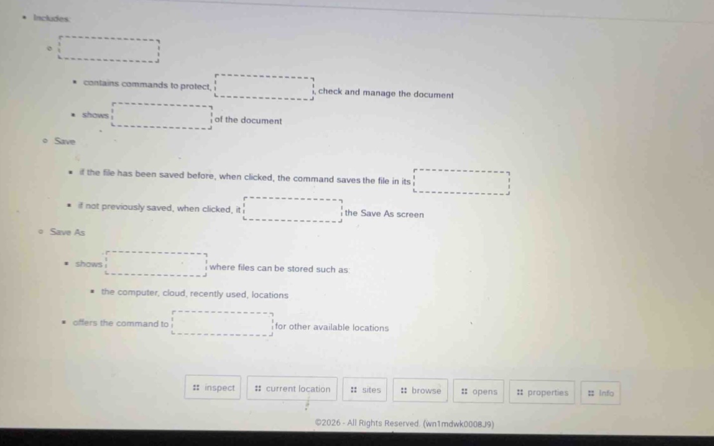 • includes: ◦ - contains commands to protect, , check and manage the do…