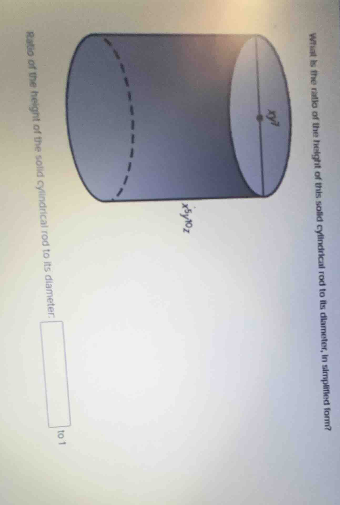 what is the ratio of the height of this solid cylindrical rod to its di…