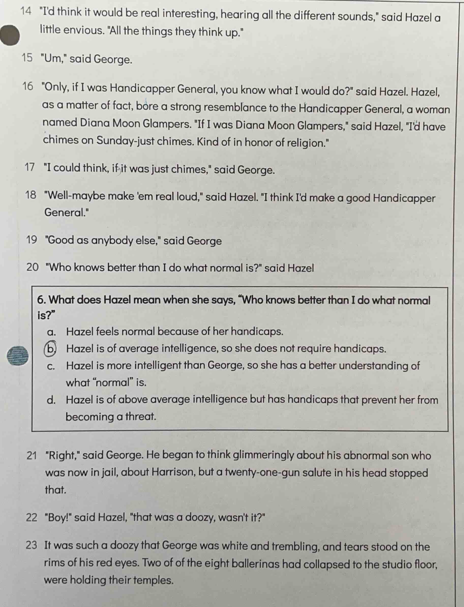 14 \id think it would be real interesting, hearing all the different so…