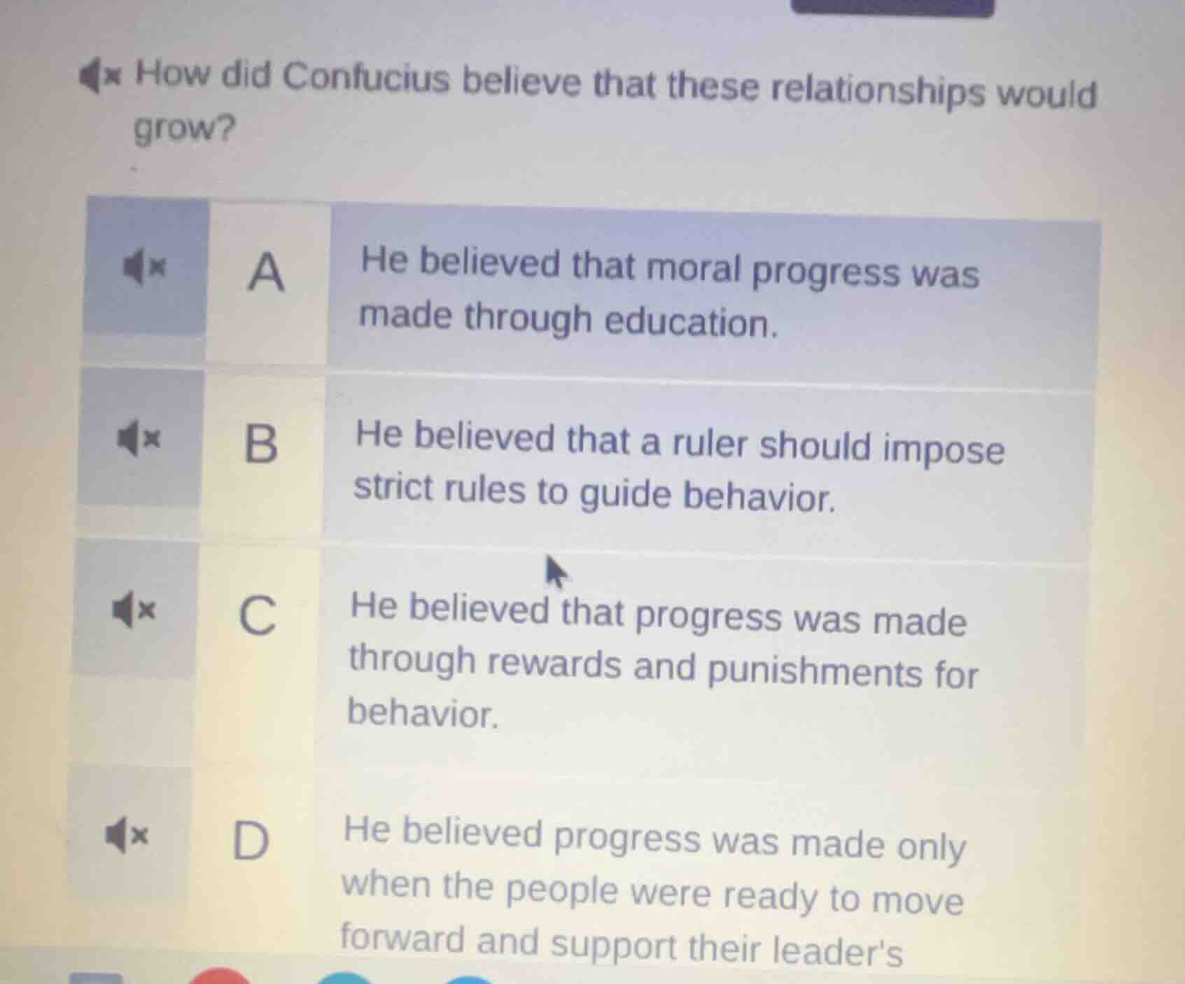 how did confucius believe that these relationships would grow? a he bel…