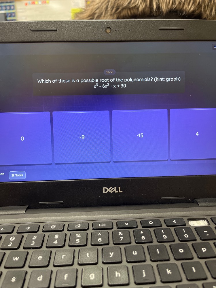 which of these is a possible root of the polynomials? (hint: graph)\\(x…