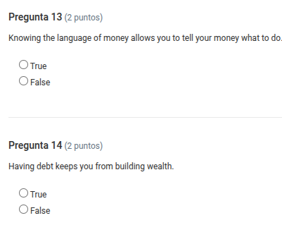 pregunta 13 (2 puntos) knowing the language of money allows you to tell…