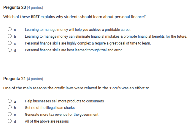 pregunta 20 (4 puntos) which of these best explains why students should…