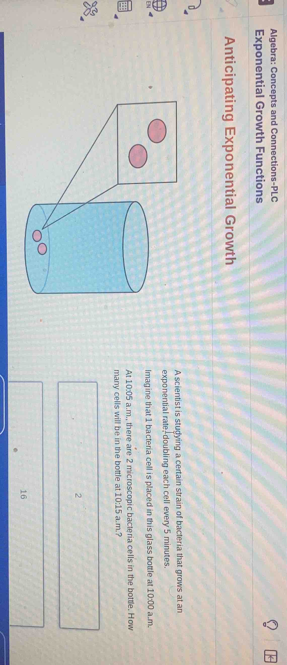 algebra: concepts and connections - plc exponential growth functions an…