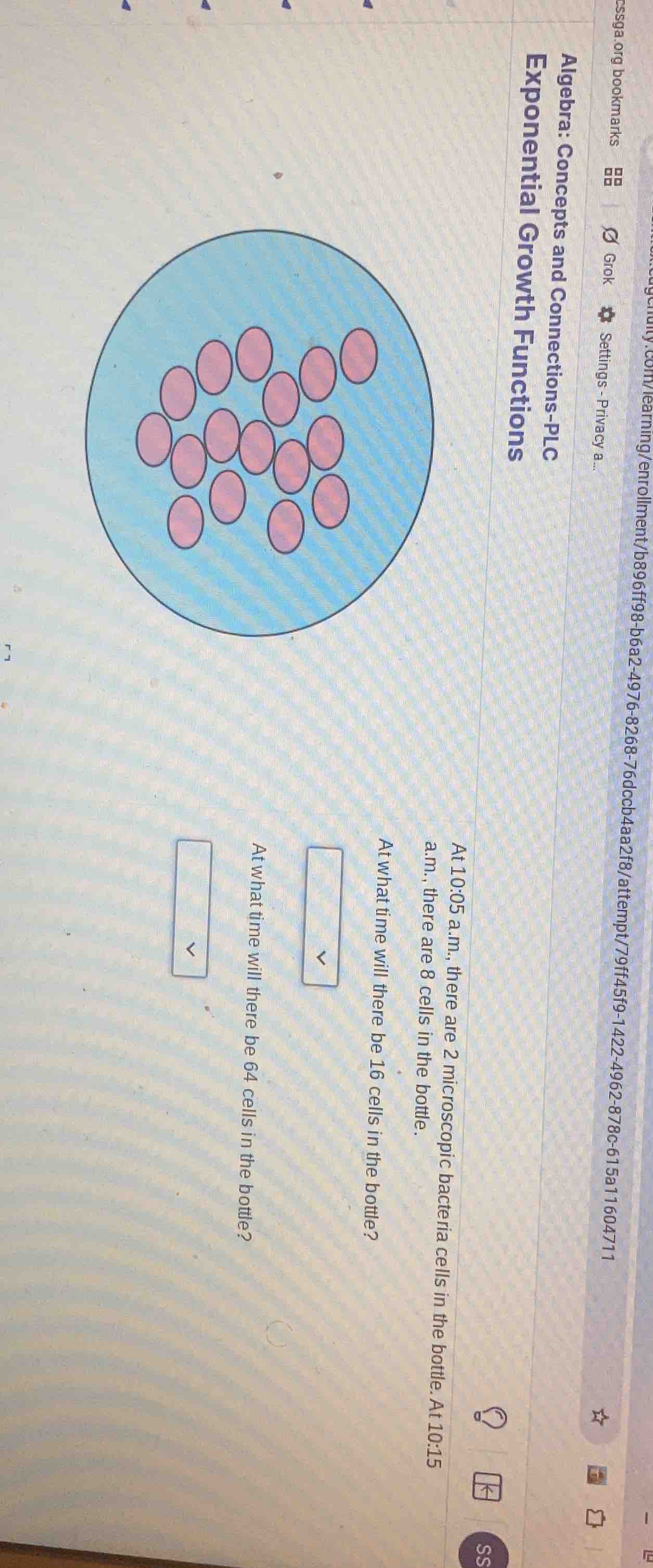 algebra: concepts and connections - plc exponential growth functions at…