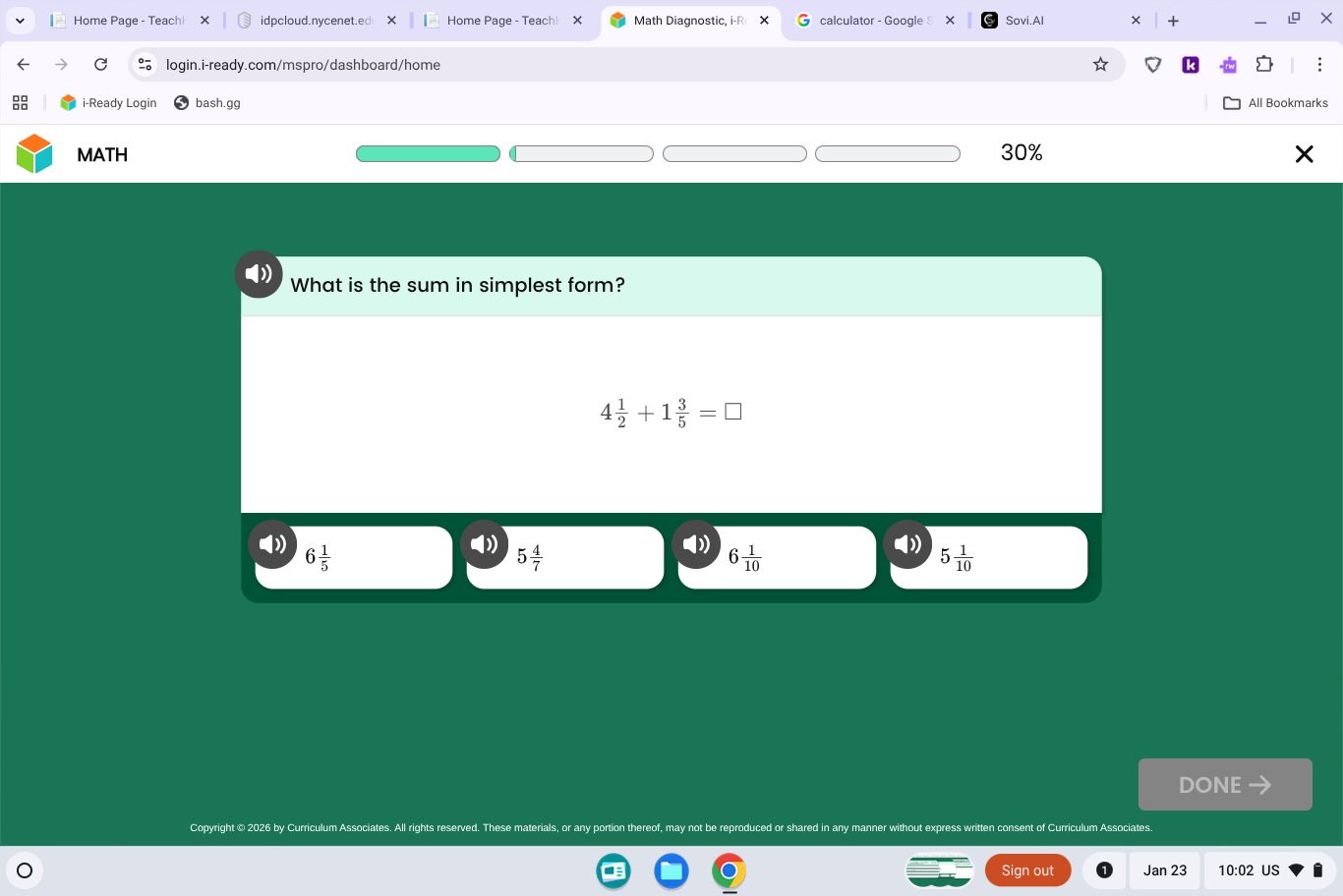 what is the sum in simplest form? $4\\frac{1}{2} + 1\\frac{3}{5} = \\sq…