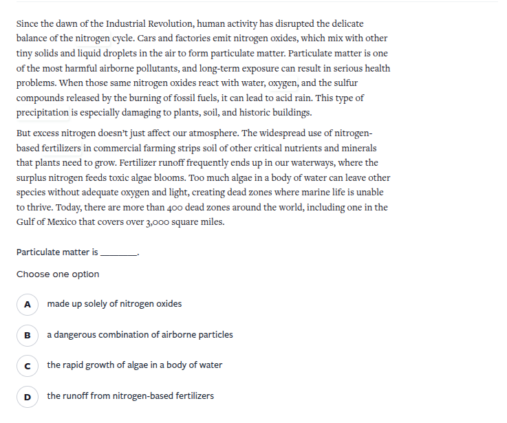 since the dawn of the industrial revolution, human activity has disrupt…