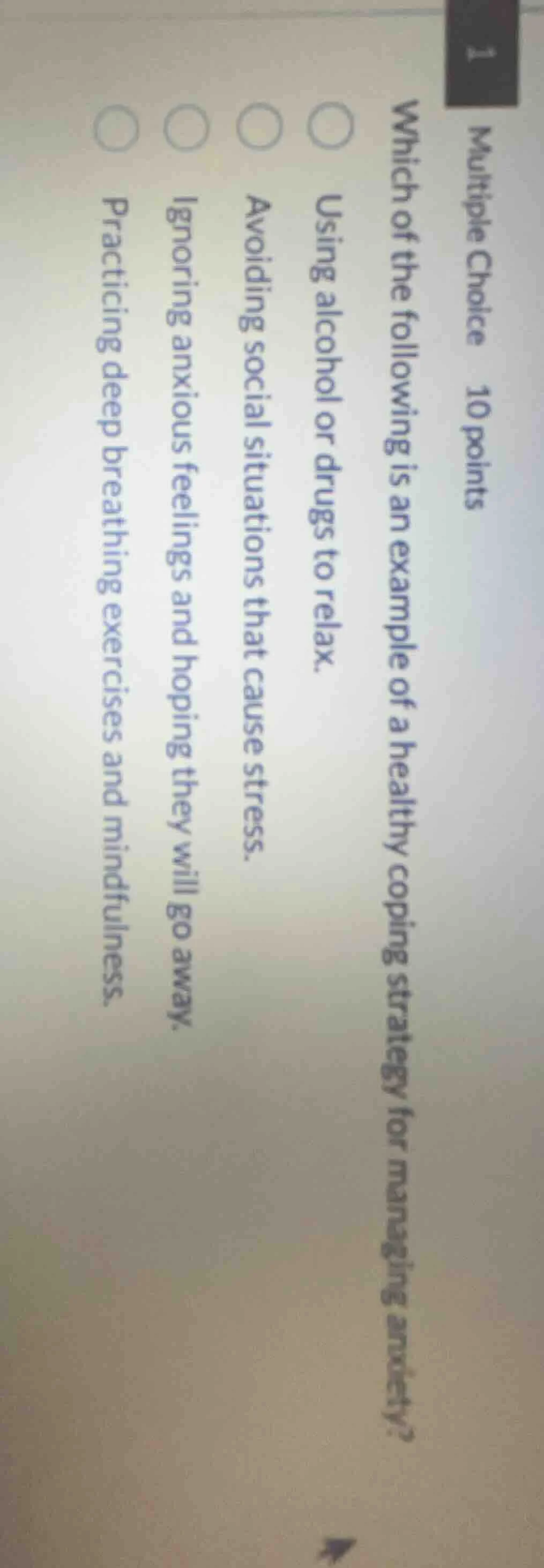 multiple choice 10 points which of the following is an example of a hea…