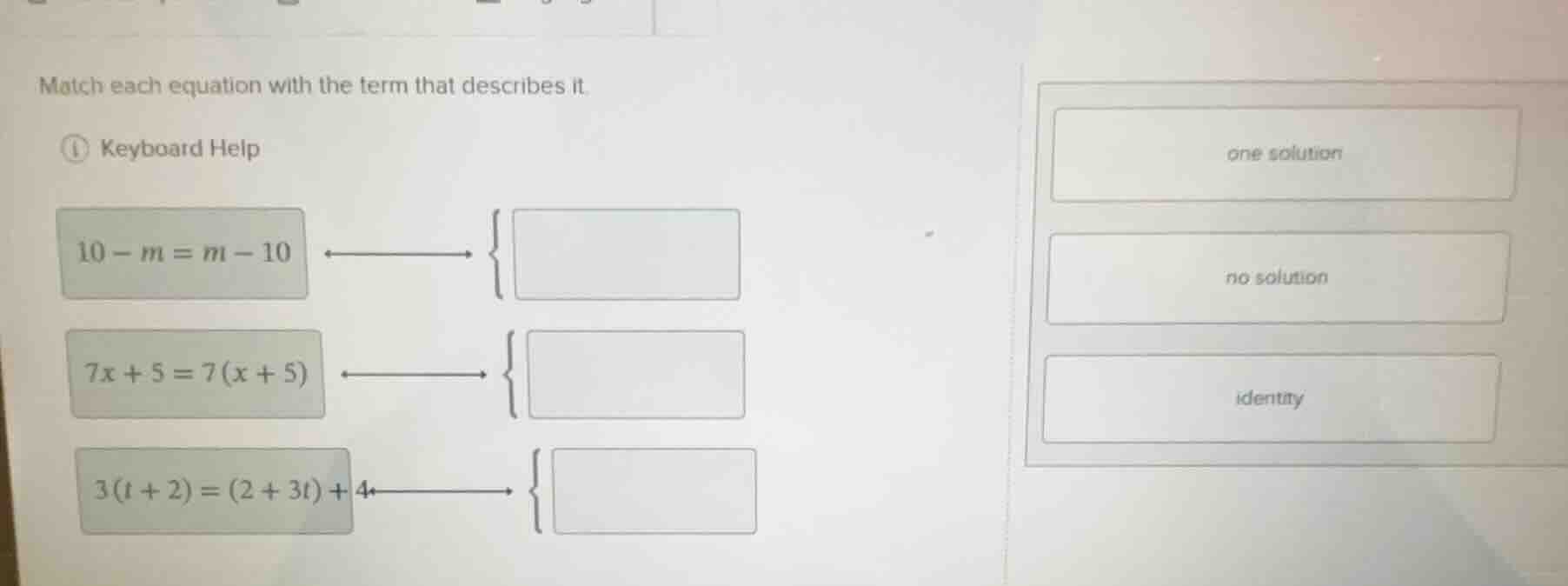 match each equation with the term that describes it. keyboard help 10 -…
