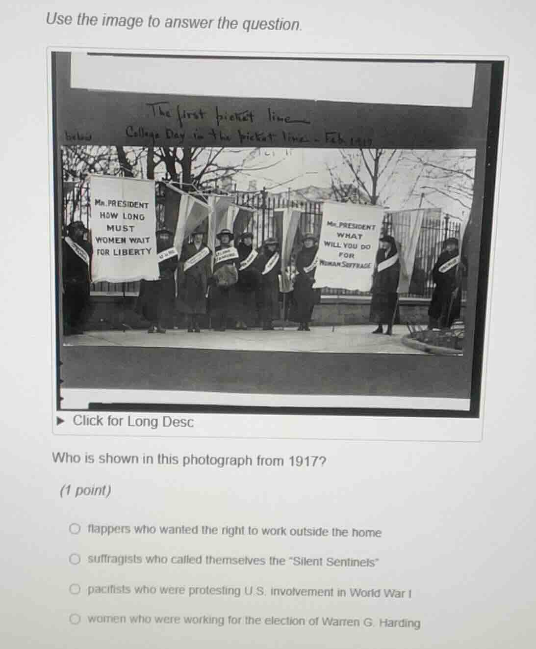use the image to answer the question. who is shown in this photograph f…