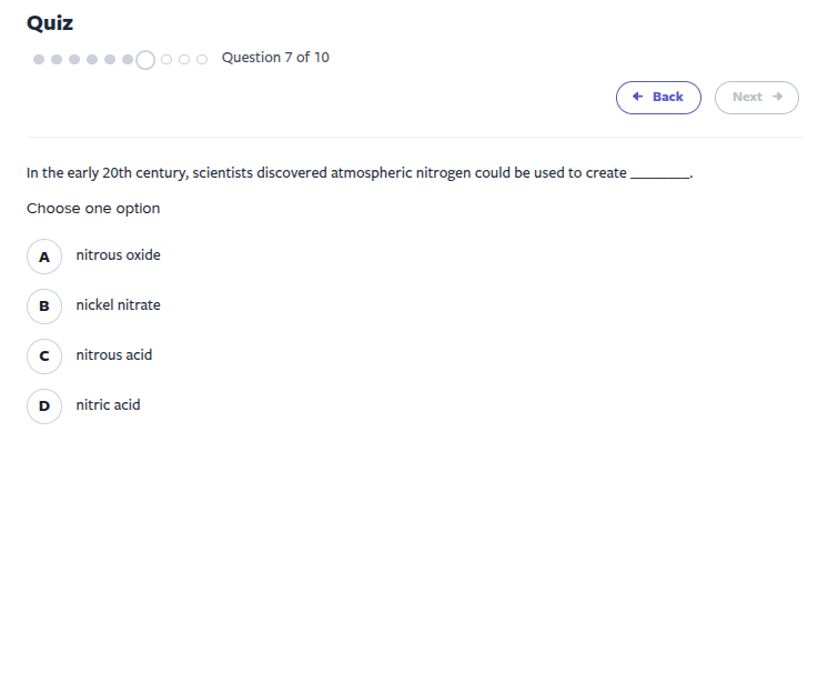 quiz question 7 of 10 in the early 20th century, scientists discovered …