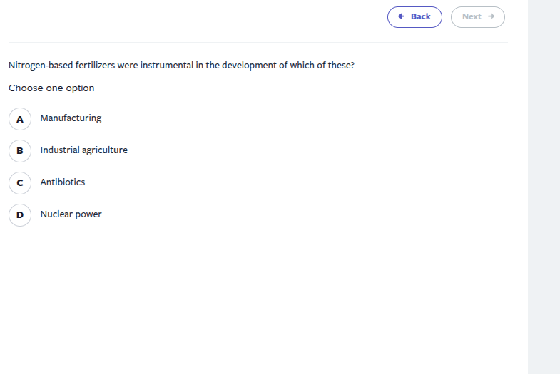 nitrogen - based fertilizers were instrumental in the development of wh…