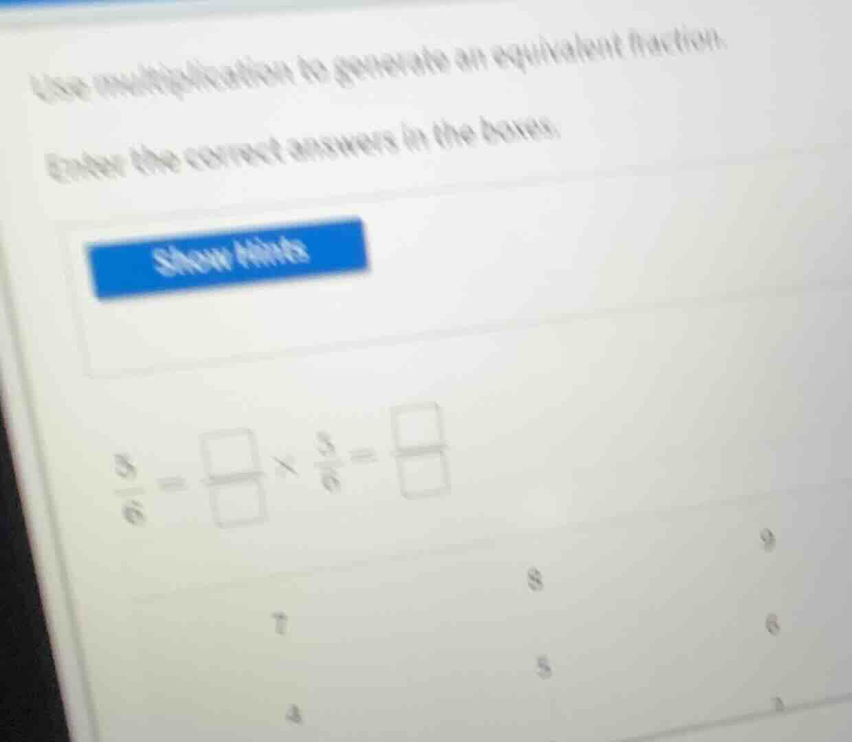 use multiplication to generate an equivalent fraction. enter the correc…