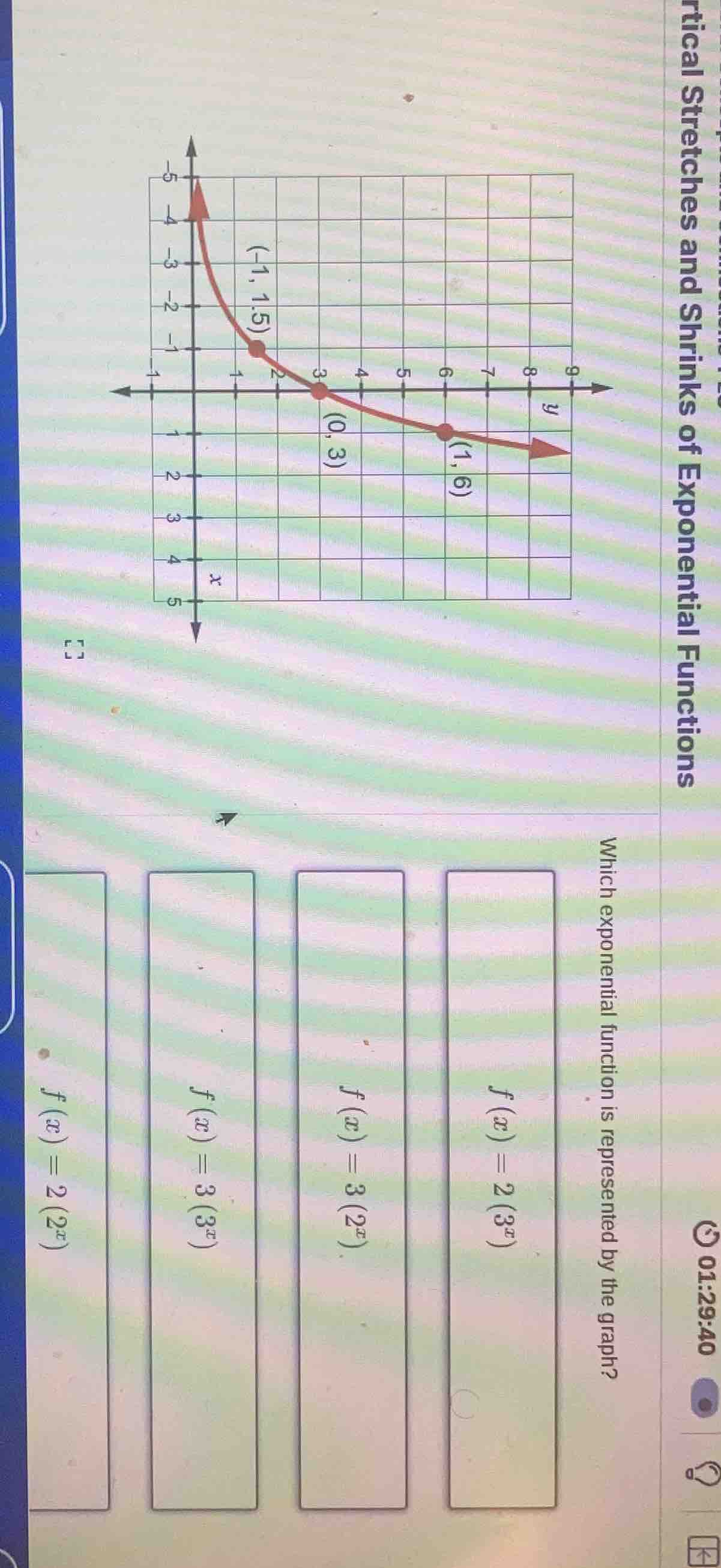 rtical stretches and shrinks of exponential functions which exponential…