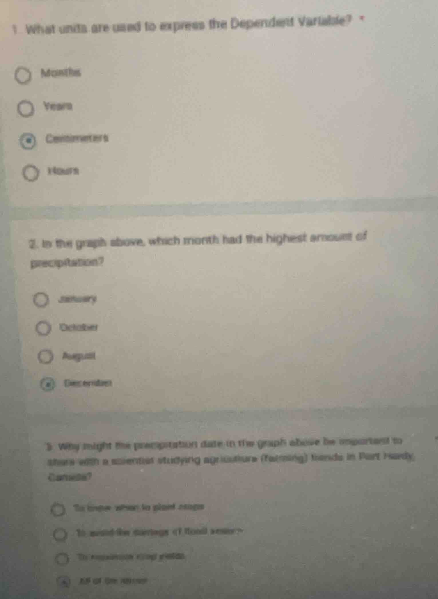1 what units are used to express the dependent variable? months years c…