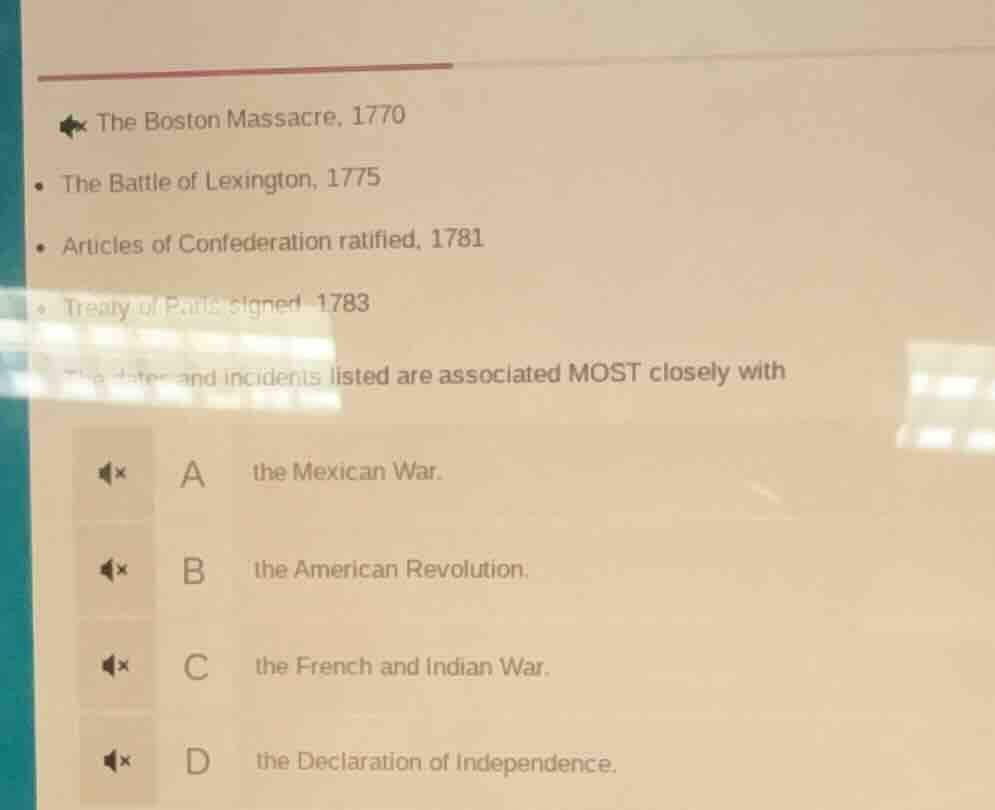 the boston massacre, 1770 - the battle of lexington, 1775 - articles of…