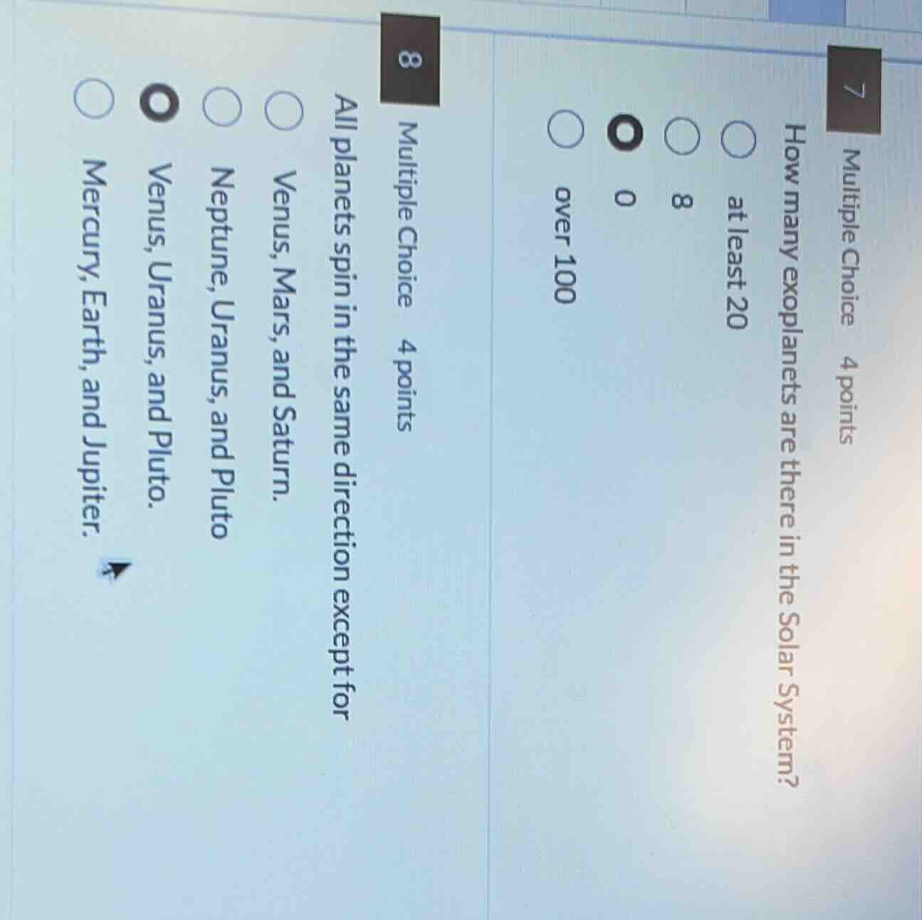 7 multiple choice 4 points how many exoplanets are there in the solar s…