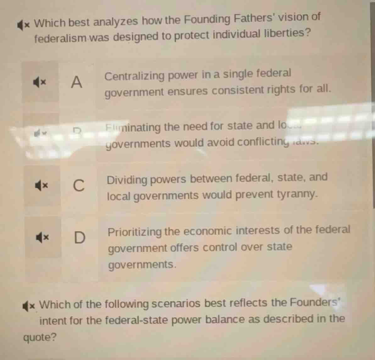 which best analyzes how the founding fathers vision of federalism was d…