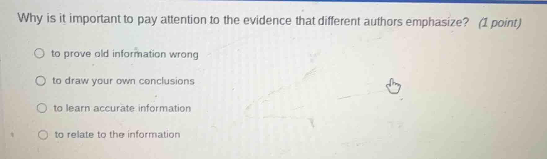 why is it important to pay attention to the evidence that different aut…
