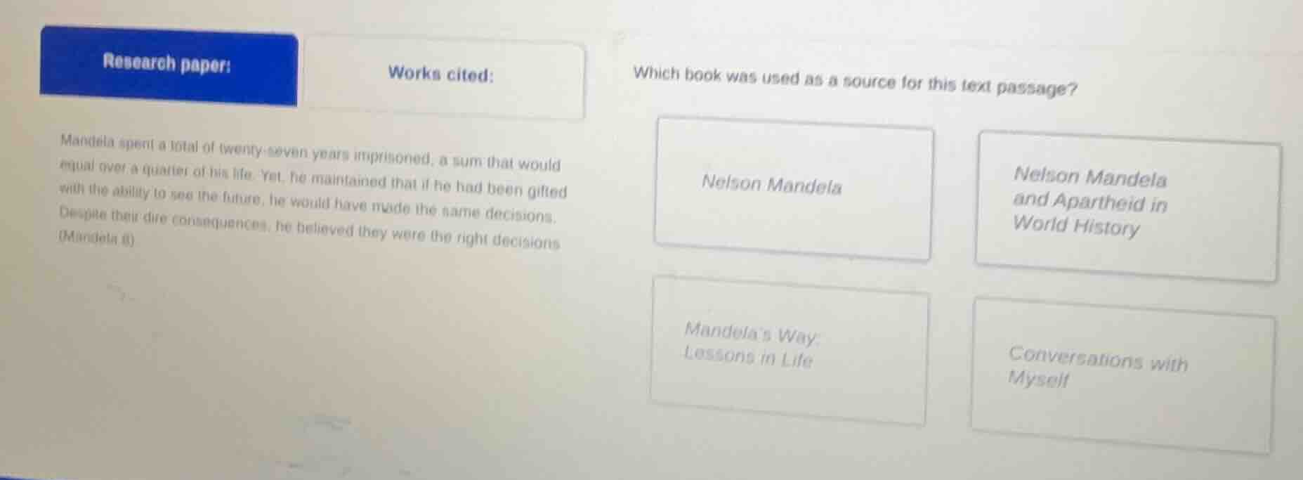 research paper: mandela spent a total of twenty - seven years imprisone…