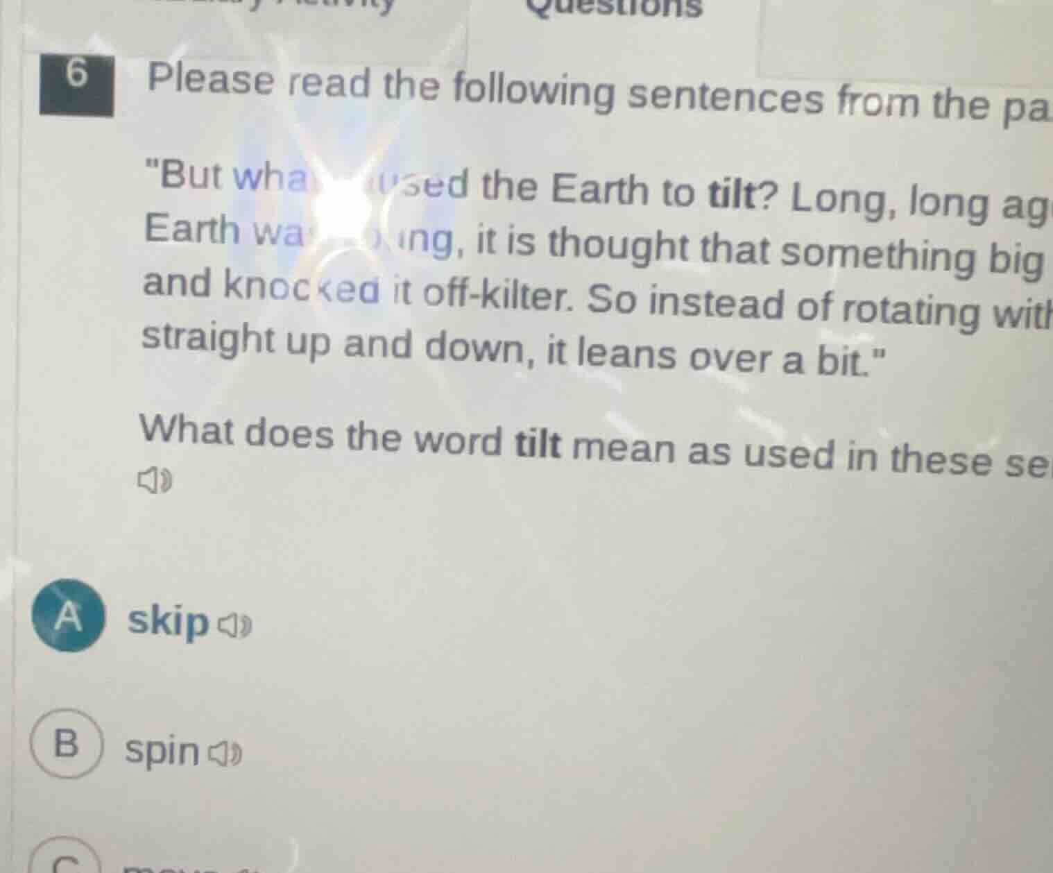 6 please read the following sentences from the pa \but wha used the ear…