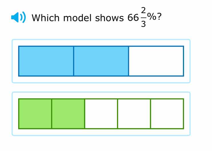 which model shows $66\\frac{2}{3}\\%$?