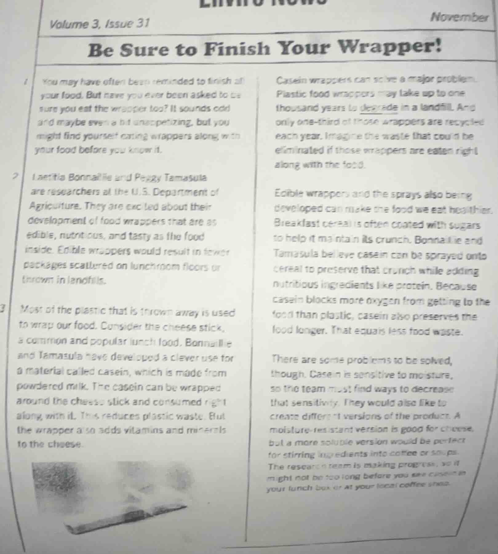 volume 3, issue 31 november be sure to finish your wrapper! 1 you may h…