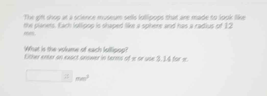 the gift shop at a science museum sells lollipops that are made to look…