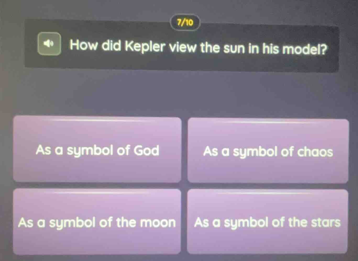 how did kepler view the sun in his model? as a symbol of god as a symbo…