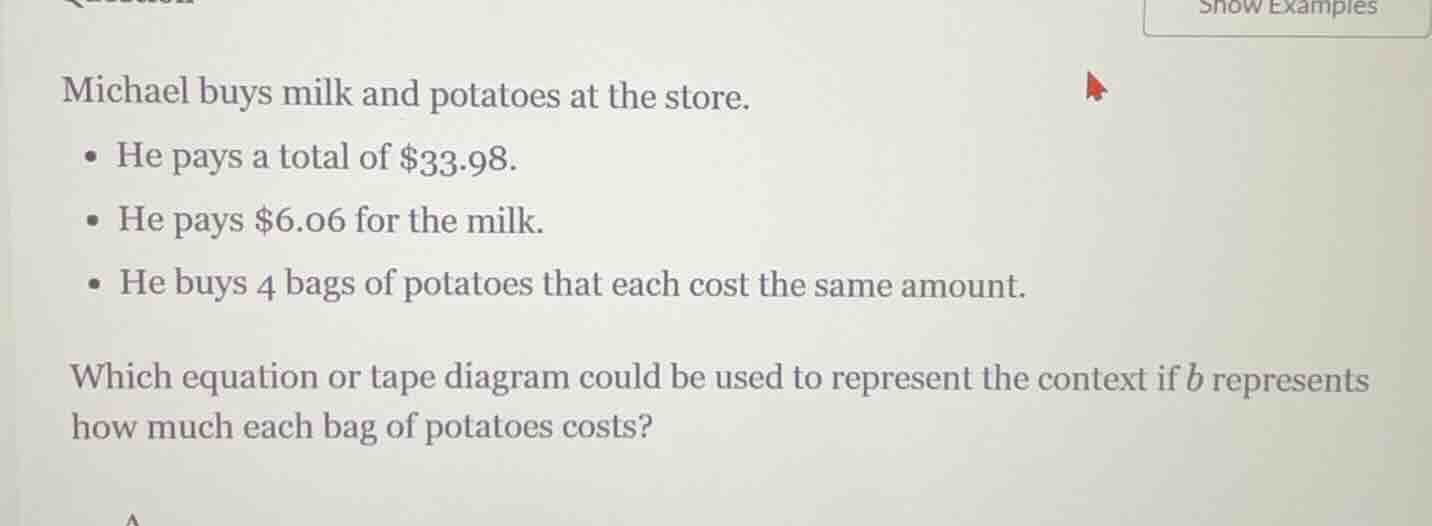 michael buys milk and potatoes at the store. - he pays a total of $33.9…