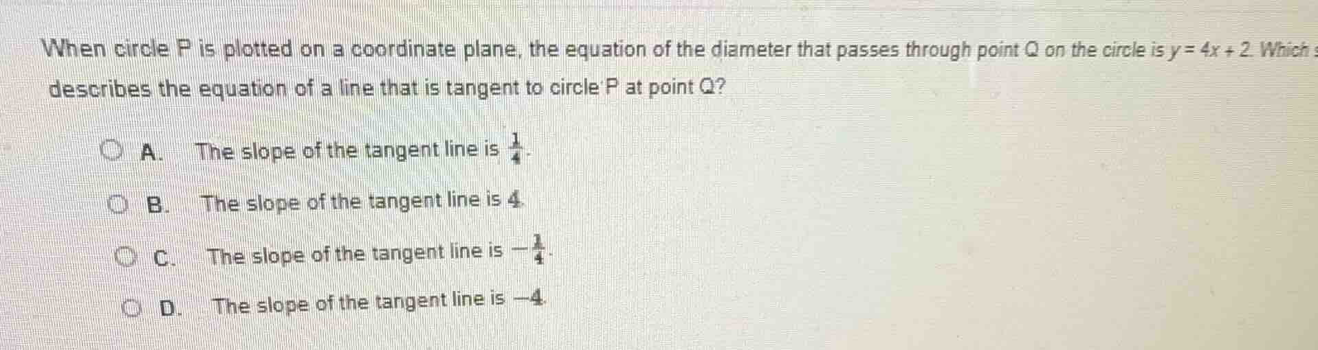 when circle p is plotted on a coordinate plane, the equation of the dia…