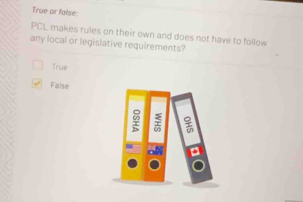true or false: pcl makes rules on their own and does not have to follow…