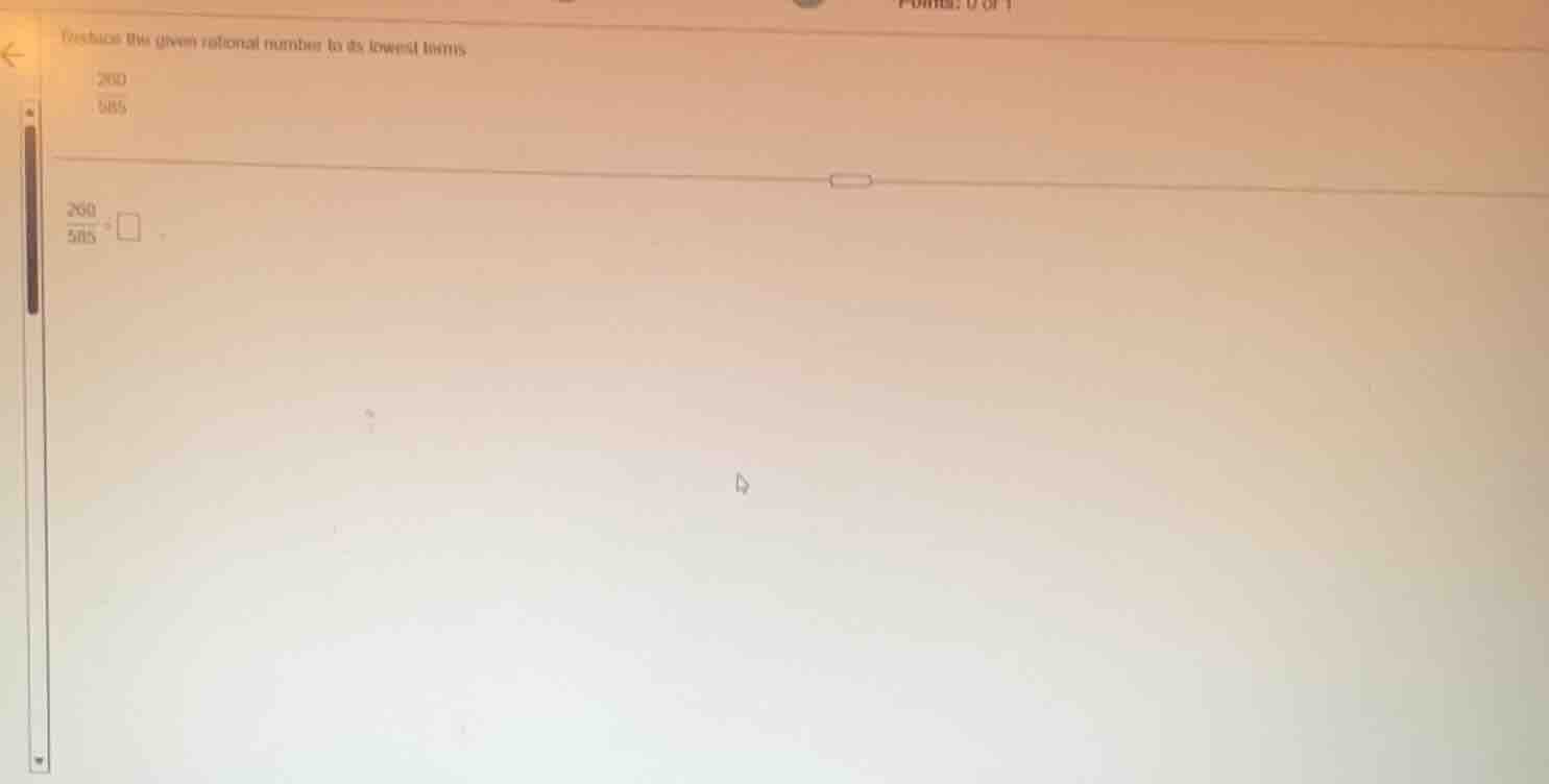 reduce the given rational number to its lowest terms \\(\frac{260}{505}…