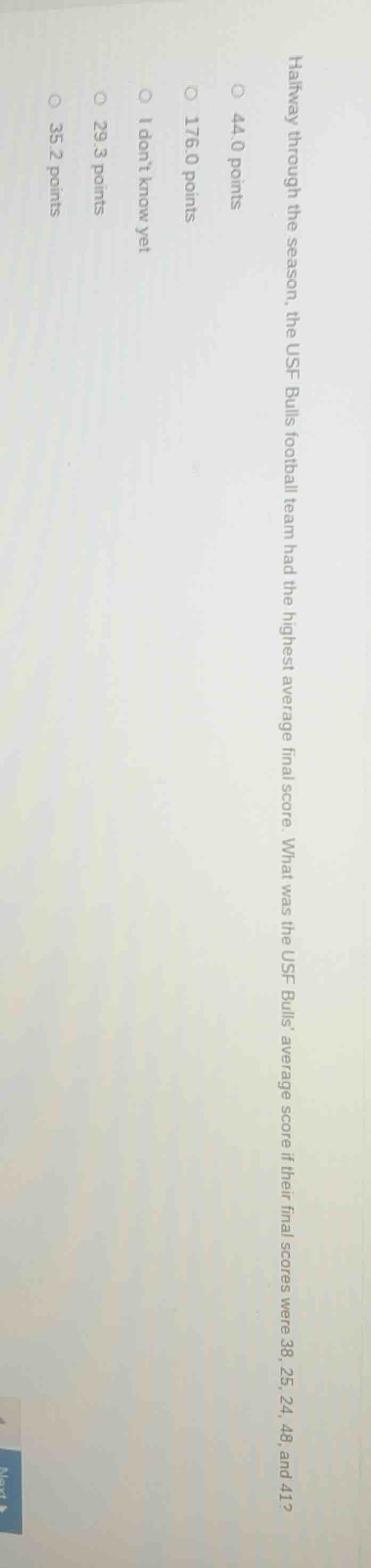 halfway through the season, the usf bulls football team had the highest…