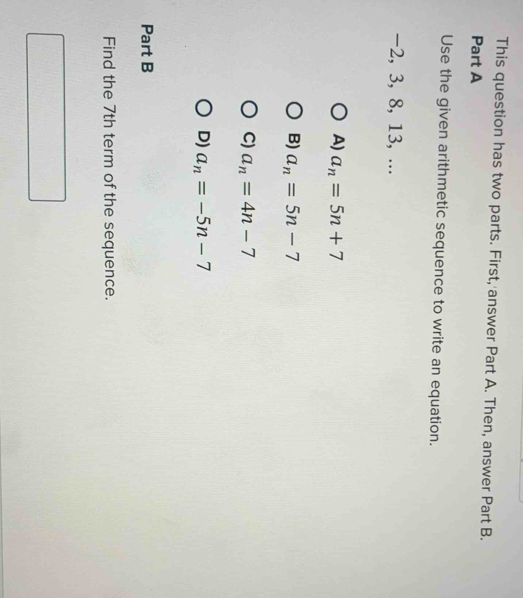 this question has two parts. first, answer part a. then, answer part b.…