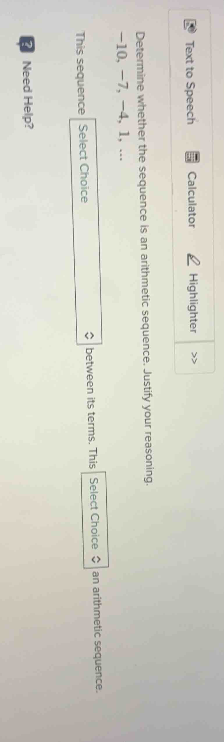 determine whether the sequence is an arithmetic sequence. justify your …
