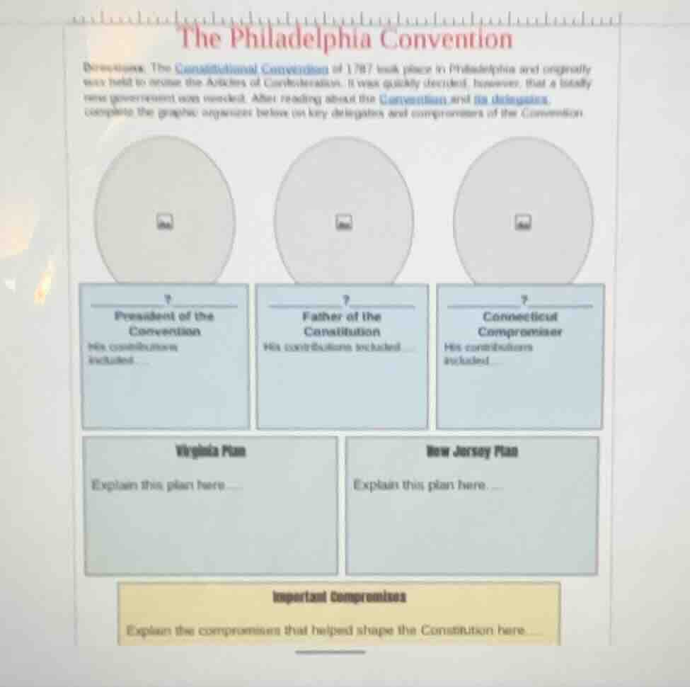 the philadelphia convention directions: the constitutional convention o…