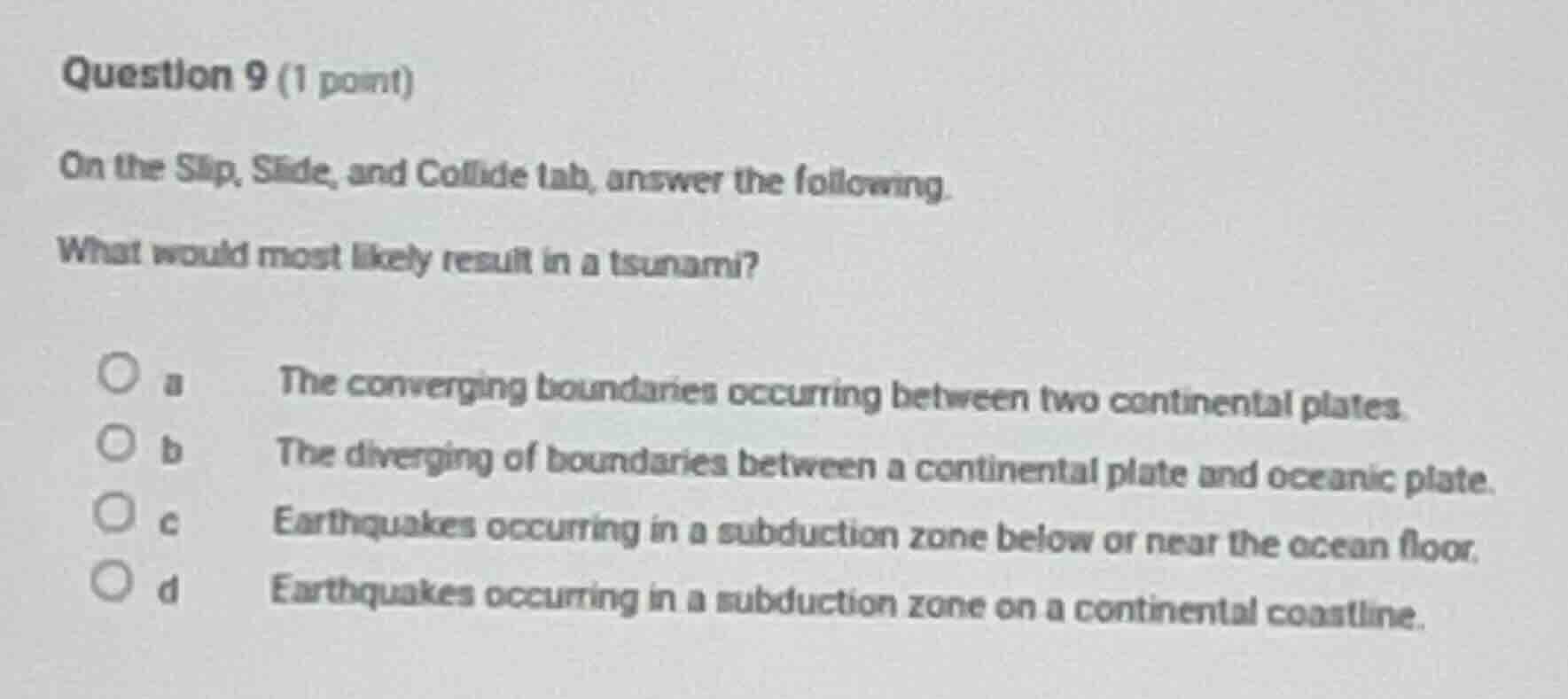 question 9 (1 point) on the slip, slide, and collide lab, answer the fo…