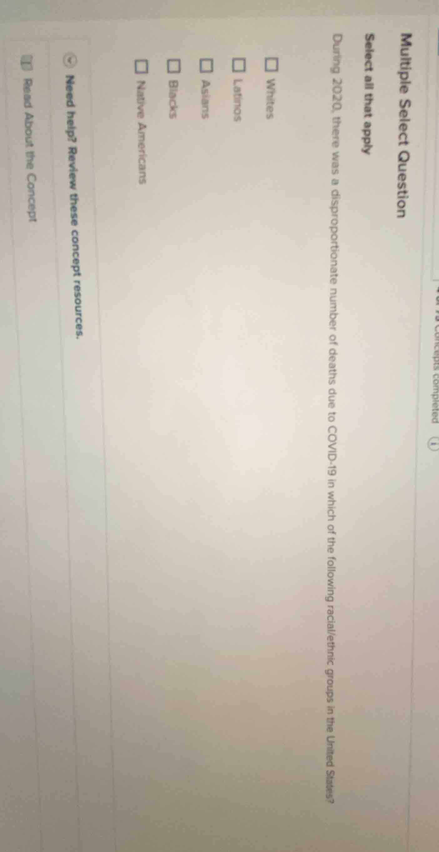 multiple select question select all that apply during 2020, there was a…